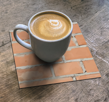 Coasters with textured brick pattern - TenStickers