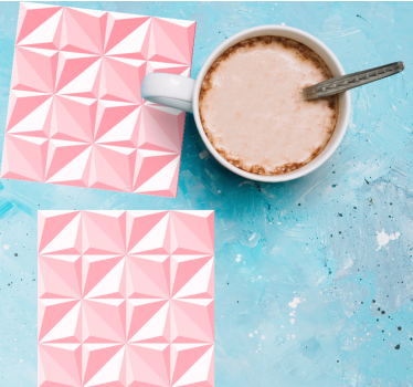 Coasters with textured geometric design - TenStickers