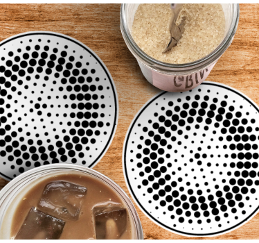 Dotted pattern coasters coasters - TenStickers