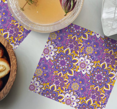 Elaborate botanical coasters - TenStickers