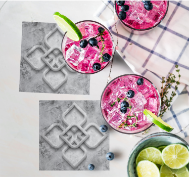 Elaborate grey motif coasters - TenStickers
