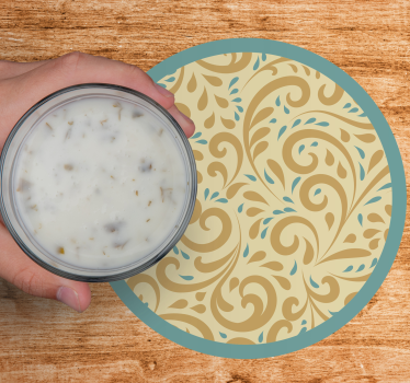 Elegant floral inspiration coasters - TenStickers