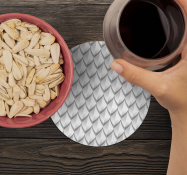 Elegant scaled pattern coasters - TenStickers
