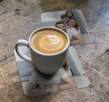 Personalised family photo drink coaster - TenStickers