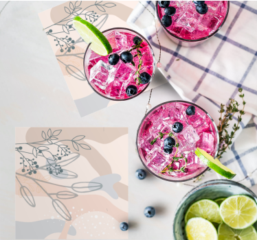 Floral abstract patterns coasters - TenStickers