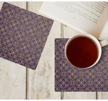 Flower print style coasters - TenStickers