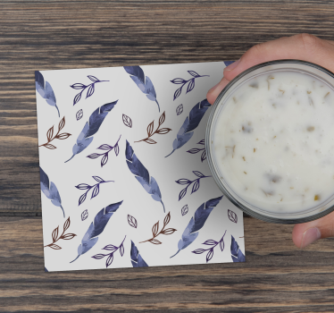 Foliage watercolor patterns coasters - TenStickers
