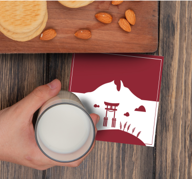 Geek coasters mountain torii gate - TenStickers