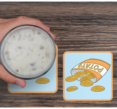 Geek coasters snack bag design - TenStickers