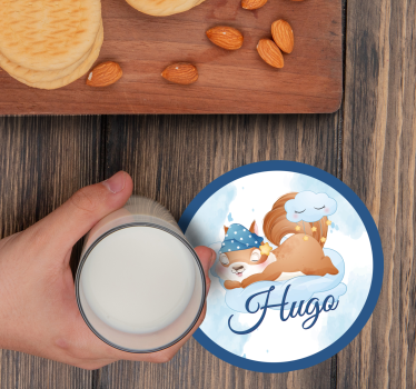 Geek coasters squirrel relaxing dream - TenStickers
