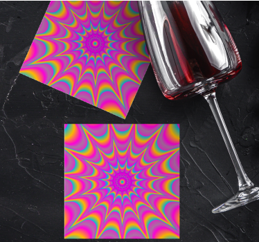 Geek coasters vibrant spiral design - TenStickers