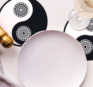 Geek coasters yin yang mandala designs - TenStickers