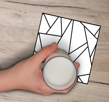 Geometric black lines coasters - TenStickers