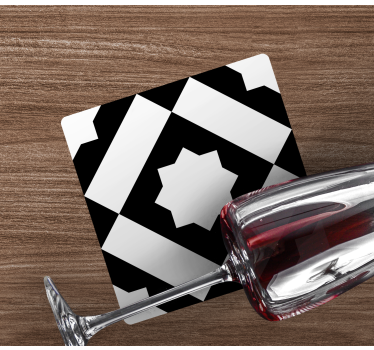 Geometric black pattern coasters - TenStickers