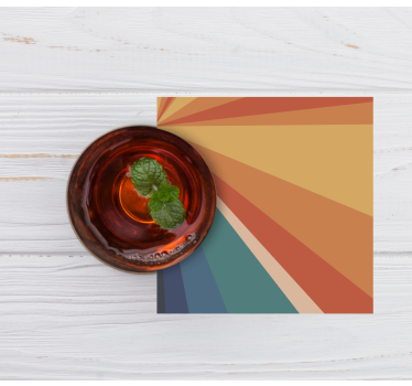 Geometric color rays coasters - TenStickers