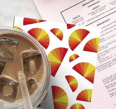 Geometric fan patterns coasters - TenStickers