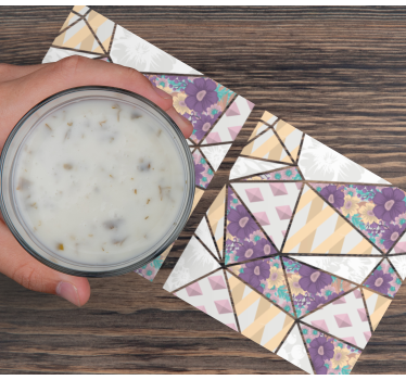 Geometric floral patterns coasters - TenStickers
