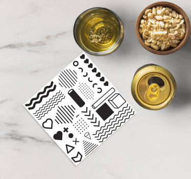 Geometric shape exploration coasters - TenStickers