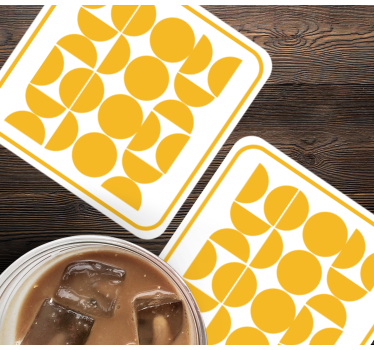 Geometric shape motifs coasters - TenStickers