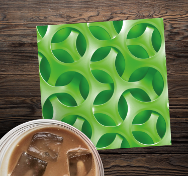 Green abstract  texture effect coaster - TenStickers