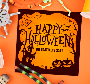 Halloween coasters for a spooky halloween party - TenStickers