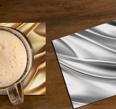 Lustrous metallic waves coasters - TenStickers