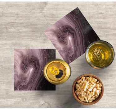 Marble elegance texture effect coaster - TenStickers
