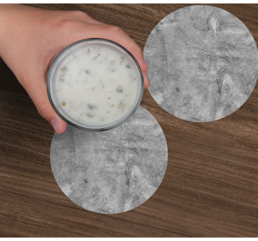 Marble gray style texture effect coaster - TenStickers