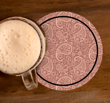Paisley floral pattern coasters - TenStickers