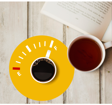Personalisable coasters coffee level indicator - TenStickers