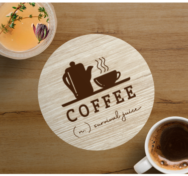 Personalisable coasters coffee pot and cup - TenStickers
