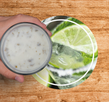 Personalisable coasters for zesty lime drinks - TenStickers