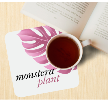 Personalisable coasters monstera leaf design - TenStickers