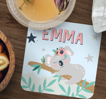 Personalisable coasters with adorable koala design - TenStickers
