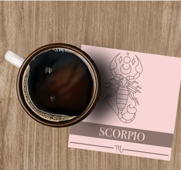 Personaliseable coasters with scorpio symbol - TenStickers