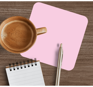 Pink square surface coasters - TenStickers