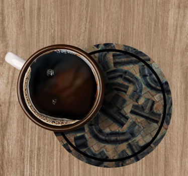 Pipes and blocks pattern coasters - TenStickers