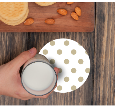 Polka dot pattern coasters - TenStickers