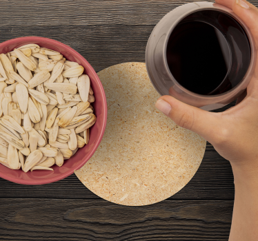Round natural material coasters - TenStickers