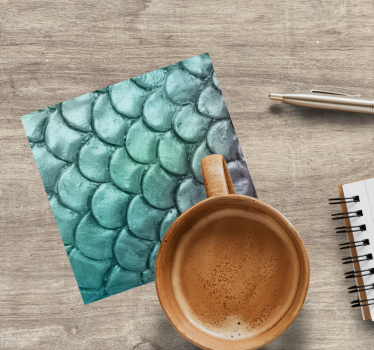 Scales texture pattern coasters - TenStickers