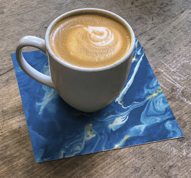 Swirled blue marble coasters - TenStickers
