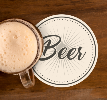 Vintage text beer coasters - TenStickers