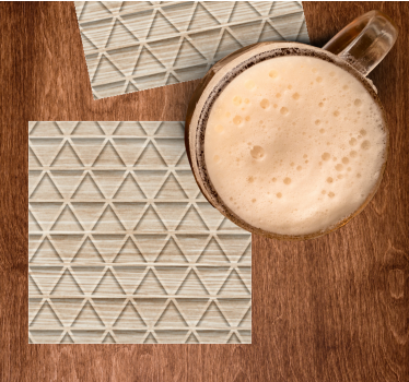 Textured geometric pattern coasters - TenStickers