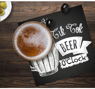 Tik tok quote beer coasters - TenStickers