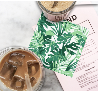 Tropical leaf inspiration coasters - TenStickers