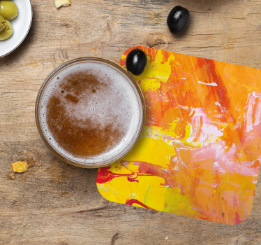 Vibrant abstract splash beer mats - TenStickers