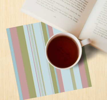 Vibrant striped motif coasters - TenStickers