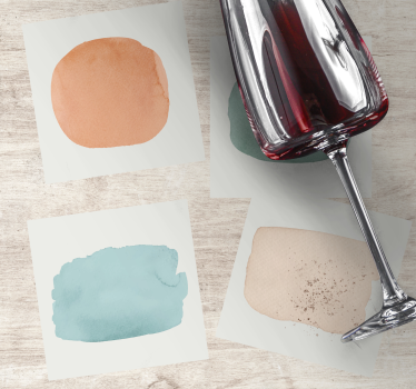 Watercolor color swatches coasters - TenStickers
