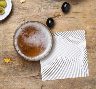 Wavy layered surface coasters - TenStickers