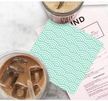 Wavy line pattern coasters - TenStickers
